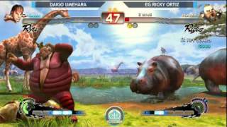 NCR8 - Daigo Umehara (RY) vs EG Ricky Ortiz (RU) - SSF4 Top 8