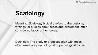 Scatology Meaning