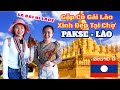 Gặp cô gái Lào xinh đẹp tại chợ PAKSE lớn nhất của Laos - Hành trình phượt Việt - Lào T1 | SHVL #769