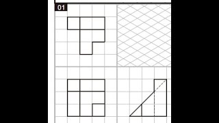 全華圖學092頁第01題/三視圖轉等角圖/虛線/單斜面/第三角法