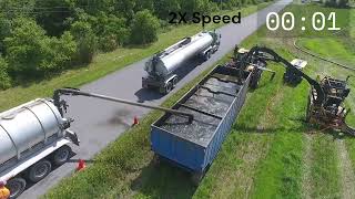 Wee Hauler Drag lining Manure Using Hainsworth Farms Manure Trailers