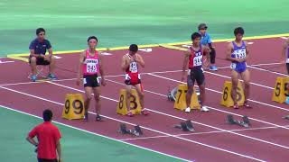 2018年　埼玉県中学　学校総体　3年男子100ｍ決勝