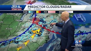Central Pennsylvania weather forecast: Rain expected to arrive overnight