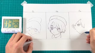 星野アクアを5秒、50秒、5分で描いてみた。【推しの子】