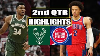 Milwaukee Bucks VS Detroit Pistons 2nd QTR Game Highlights | December 16, 2023