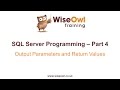 SQL Server Programming Part 4 - Output Parameters & Return Values