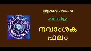 ജ്യോതിഷ പഠനം -38:- ഷഡ്വർഗ്ഗങ്ങൾ - നവാംശകഫലം