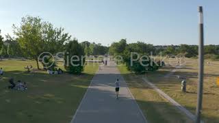 Berlin Mauerpark Aerial Drone Stock Footage 3