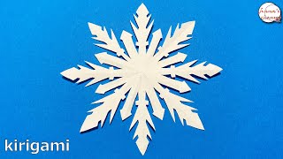 【切り紙】雪の結晶❄How to make snowflake#雪#結晶#snowflake#雪花#снежинка#เกล็ดหิมะ##তুষারকণা#切り絵#きりがみ#Kirikami#剪紙