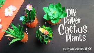 DIY Cute Paper Cactus Plants | Paper Craft Work | How to make [Tutorial] | Craft Ideas | Handmade