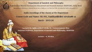 Nirukta | Audio recording lecture 4