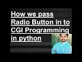 How we pass Radio Button in to CGI Programming in python