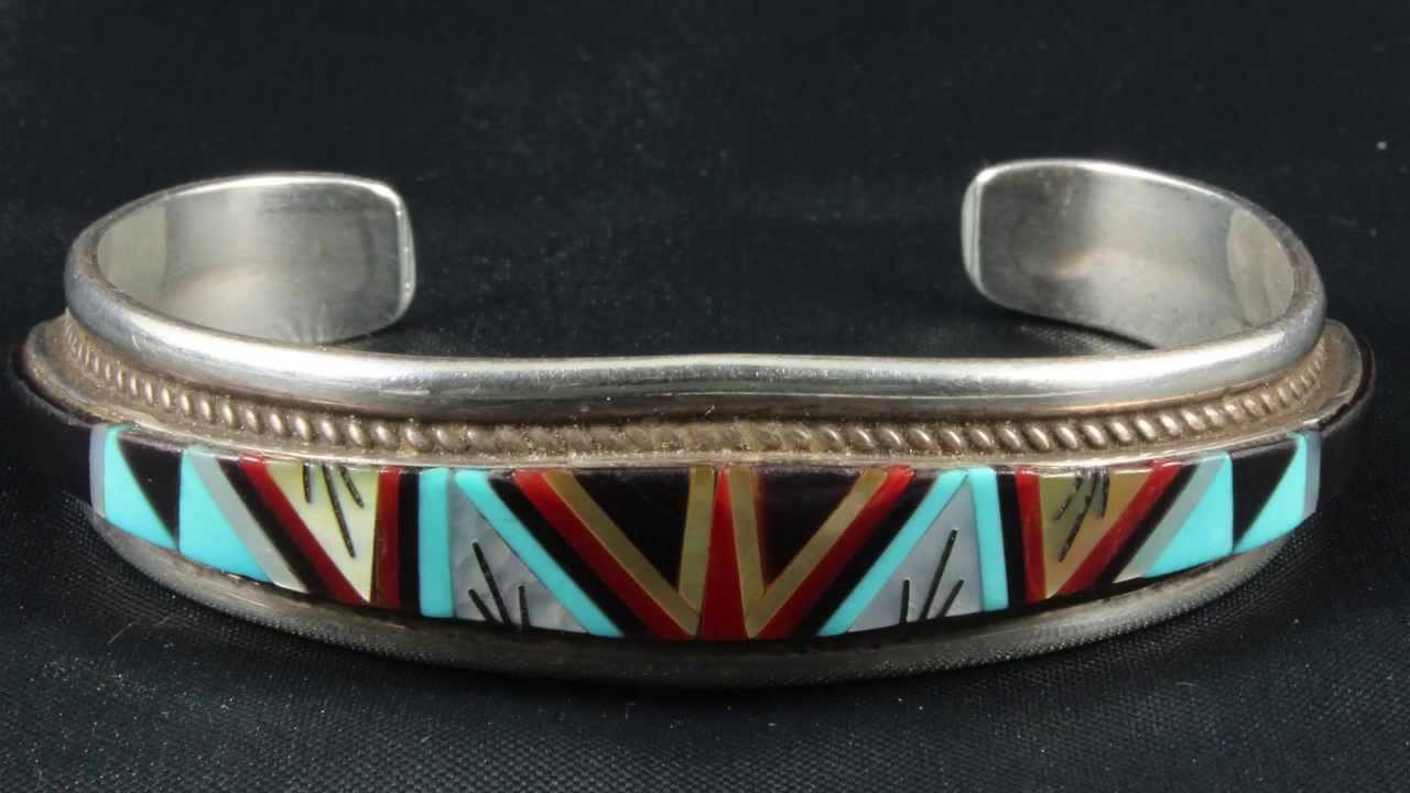 George Francis Native American Inlay Jewelry Zuni Marks - YouTube