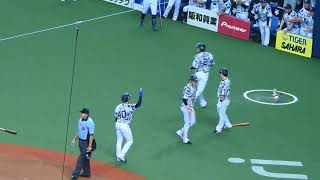 8回表、安達了一タイムリー３塁打/2018.08.11/京セラ/オリックス6-3ロッテ/19回戦