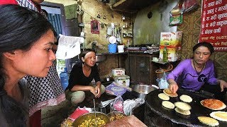 SECRET Nepali Street Food Tour | DEEP into KATHMANDU ( Bara + Yomari )