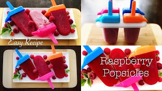 How to make Raspberry Popsicles I Easy Homemade Fruit Popsicles I Made with Homegrown Raspberries