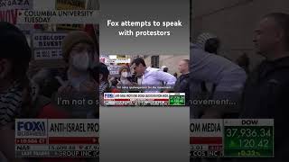 Anti-Israel protestors refuse questions: ‘I’m not media trained’ #shorts