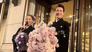 【OSK日本歌劇団】「楊琳さん・舞美りらさん  春のおどり 大阪松竹座 千秋楽後の退団パレード  」（2024/04/14 撮影）