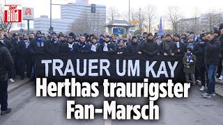 Hertha BSC: Trauermarsch für Präsident Kay Bernstein