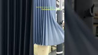 So beautiful blue pleated dress we made. #clothingmanufacturer #apparelfactory #garmentfactory