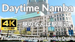 【4K】昼のなんば駅周辺 Daytime Namba Osaka Japan 南海 コインロッカー