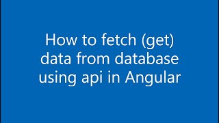 Fetch Data from API in Angular #Angular #HTML #CSS #jQuery #WebDesign