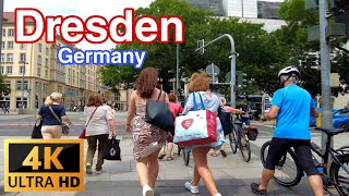 Dresden Germany 🇩🇪- Walking Tour 4K - July 2022 - Summer Walk 4K