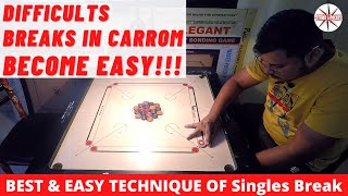 Carrom Board Break Techniques for Singles | How to Break in Carrom Board  Best \u0026 Easy Trick