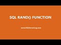 SQL RAND() Function