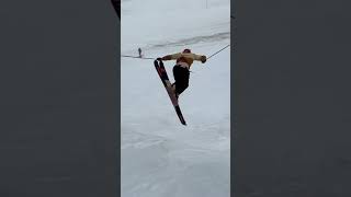 Backcountry Skier Tries the Terrain Park🥵 #ski #wintersport #skate #skis #parkski