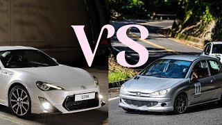 206 RC VS TOYOTA 86 mountain drive