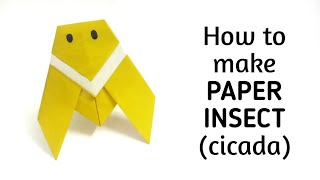 How to make an origami paper insect (cicada) | Origami / Paper Folding Craft, Videos and Tutorials.