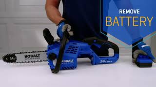 Kobalt 24V 12in Chainsaw: How to replace bar and chain