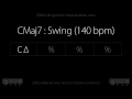 CMaj7 : Backing track (swing 140bpm)