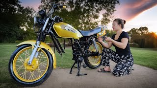 Timelapse :It took the girl 6 days to repair and restore the old Bonus motorbike