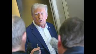 Donald Trump talks to reporters about lifting Biden-era hold on provision of 2,000-pound bombs for