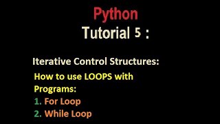 Python | Tutorial 5 | Sequential | Selection | Iterative With Important Programs.