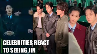 BTS JIN VIP Room at GUCCI Party | Celebrity Reactions to Jin 진 at Milan Fashion Week 2025