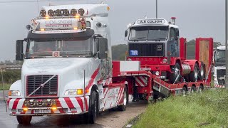 TRUCKFEST 🇬🇧 Original Newark UK 2023 | Part 1 Trucks Leaving Scania V8, DAF, Volvo open pipes sound