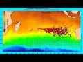 Ocean drift modeling showing potential path of MH370 debris