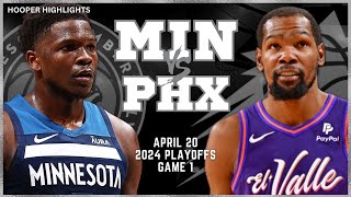 Minnesota Timberwolves vs Phoenix Suns Full Game 1 Highlights | Apr 20 | 2024 NBA Playoffs