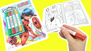 Miraculous Ladybug and Cat Noir Coloring and Activity Book Pages! Games, Puzzles, and Dolls