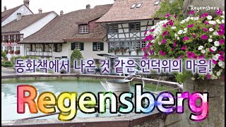 Regensberg/언덕위의 동화같은 스위스 마을,Swiss village on a hill that can be from a fairy tale book.