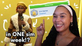 Can I complete the City Native Aspiration in ONE SIM WEEK? | Let’s play challenge