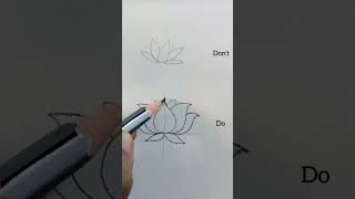 How to draw Lotus flower🌷 #shorts #drawingtutorial