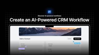 Live: Create an AI-Powered CRM Workflow