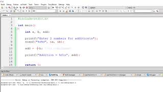 C Program To Add Two Numbers without using Plus Operator