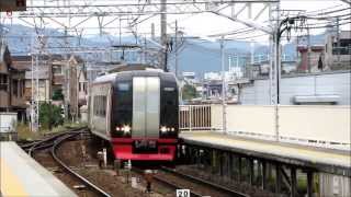 名鉄　笠松駅　2200系　6000系　入線　発車　2013.10