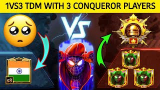 🔥Three Conqueror Players Challenged by Me for 1VS3 TDM😈🥵|OnePlus,9R,9,8T,7T,7,,6T,8,N105G,N100,Nord