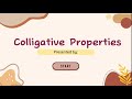 Colligative Properties | Explained by Chem buddies